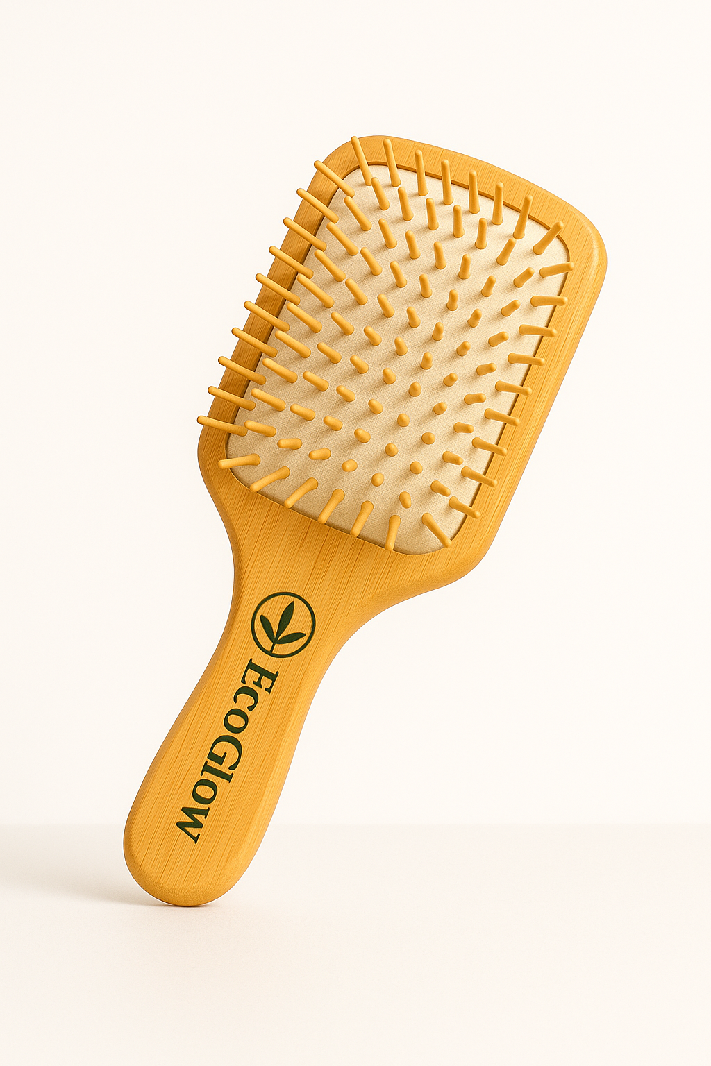 EcoGlow Bamboo Paddle Hairbrush – Plastic-Free & Sustainable